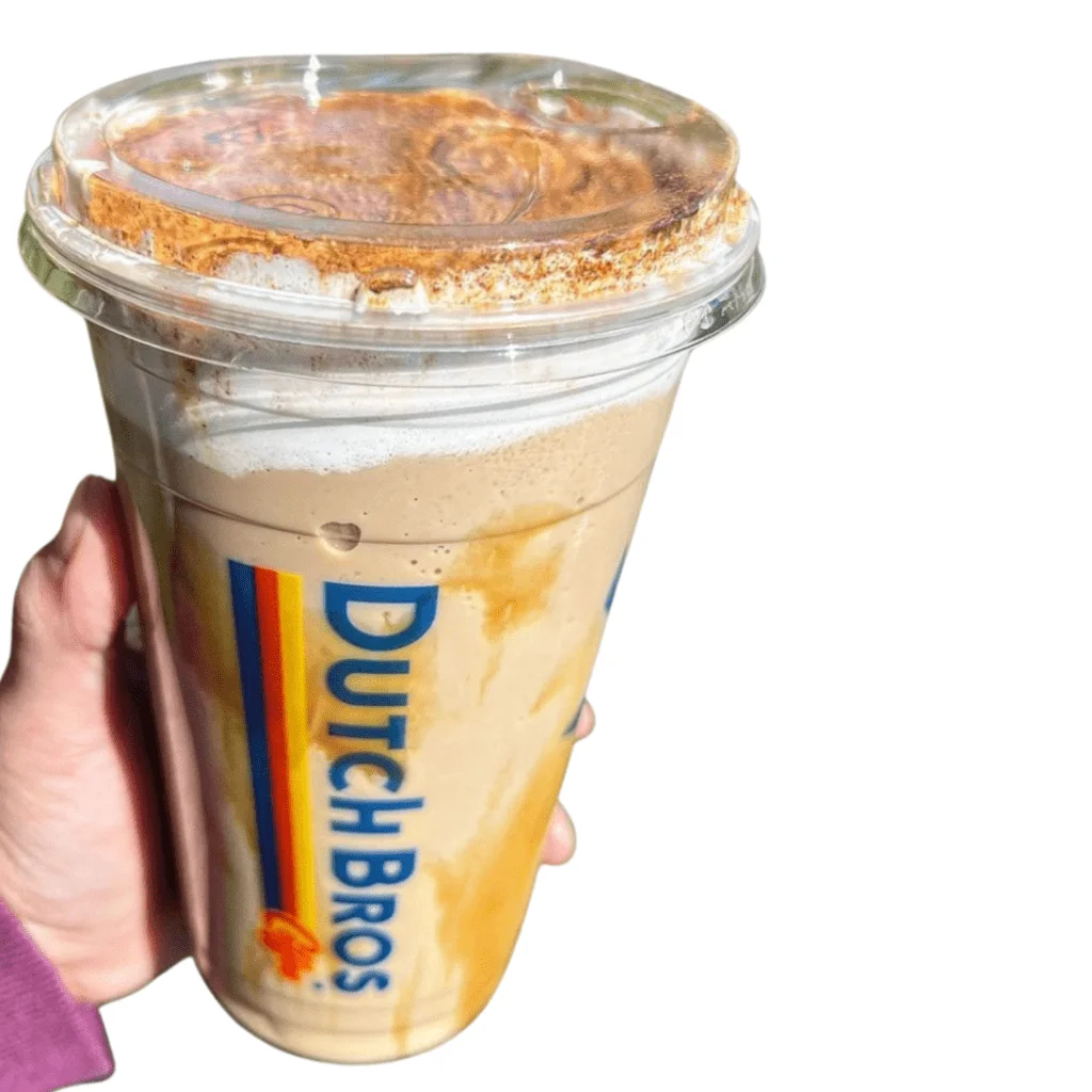 Dutch Bros Snickerdoodle held in a hand