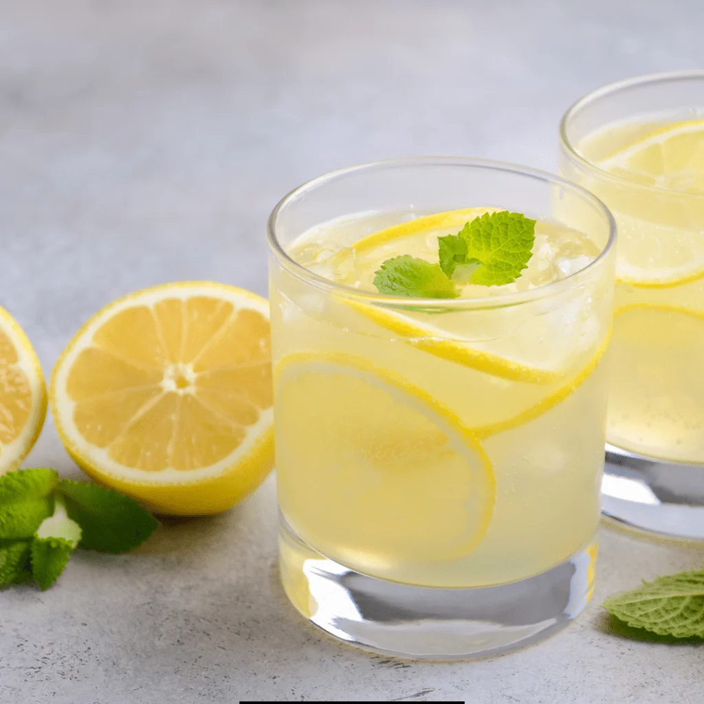 Refreshing Lemon San Diego Drink Cocktail Recipe garnished with lemon and mint.