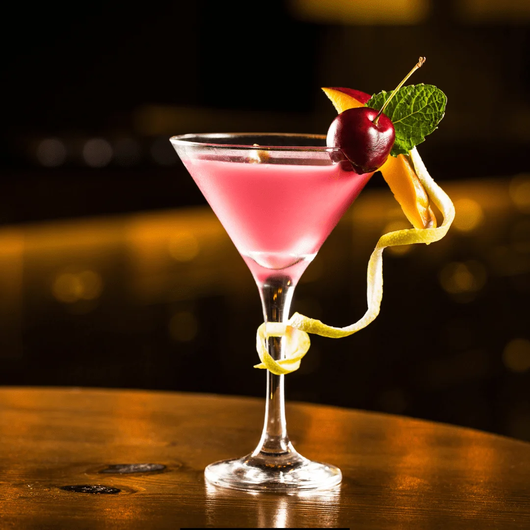 Refreshing US Open Cocktail Recipe garnished with cherry best for summer.